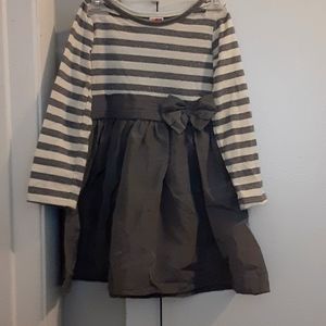Gray and white girl dress